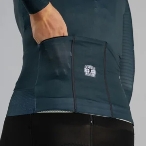 Epic Long Sleeve Jersey Graphite Blue 3 Back Pockets Women