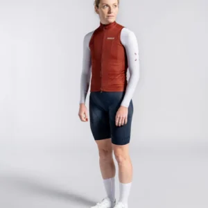 Silhouette Front Gilet Terra Cotta Women